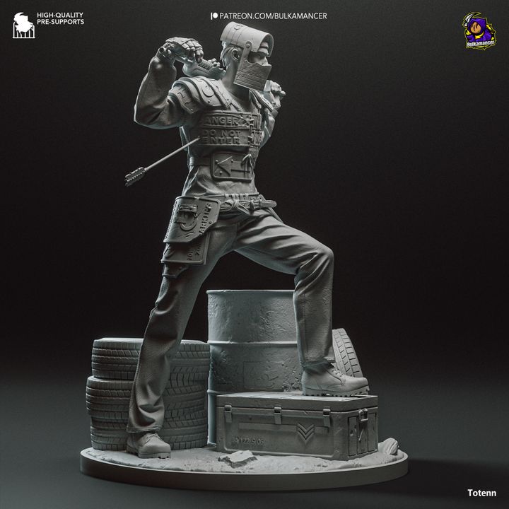 未開封 Rusty and Dworkin フィギュア 3D Printable Rusty Survivor | 238mm by Bulkamancer Sculpts